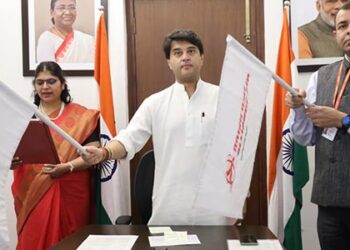 Minister of Civil Aviation, Jyotiraditya Scindia inaugurates three flights connecting five cities in the North-East