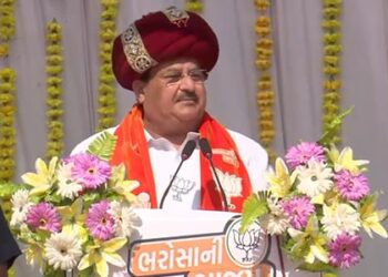Gujarat Polls: JP Nadda addresses public meeting in Dahod