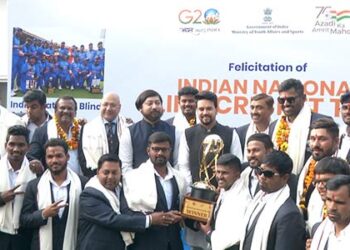  Anurag Thakur lauds Indian blind team for 3rd-straight T20 WC triumph