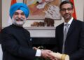 India’s Ambassador to US hands over Padma Bhushan to Google CEO Sundar Pichai in San Francisco