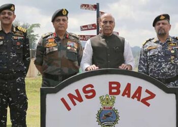 Raksha Mantri,Rajnath Singh visits Indira Point, country’s southernmost tip, during his visit to Andaman & Nicobar Islands