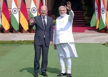 German Chancellor Olaf Scholz arrives in India, meets PM Modi