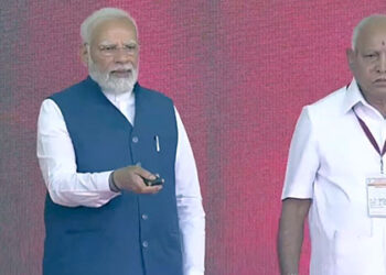 PM Modi inaugurates & lays foundation stone of multiple development projects worth more than Rs 3,600 crore in Shivamogga, Karnataka