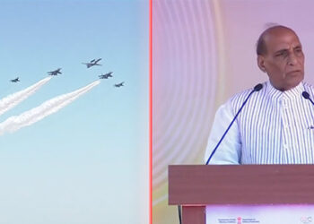 India emerged as a star in sky of the world; Rajnath Singh in Areo show