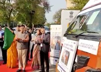Union Health Minister Mansukh Mandaviya flags off 75 Trucks for countrywide awareness drive to eliminate TB
