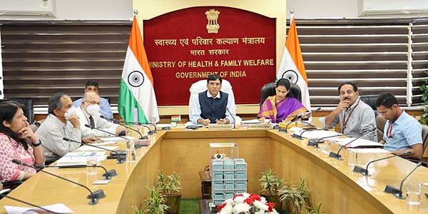 Union Health Minister Mansukh Mandaviya holds COVID-19 review meeting with health ministers of States/UTs