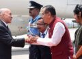 Cambodian King Norodom Sihamoni arrives in New Delhi on a three-day visit to India