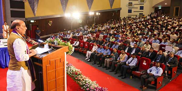 Headway in advanced technology must for India to deal with emerging threats related to cyber & space: Rajnath Singh
