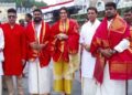 Actress Kriti Sanon and Om Raut Visit Tirumala Temple