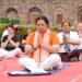 International Yoga Day : Union Minister Meenakshi Lekhi participates Yoga session at Purana Qila
