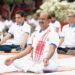 Loksabha Speaker Om Birla led MPs and others at Yoga Abhyas Shivir in Parliament House Complex