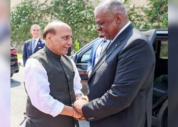 Raksha Mantri Rajnath Singh & US Secretary of Defence Mr Lloyd Austin hold talks in New Delhi
