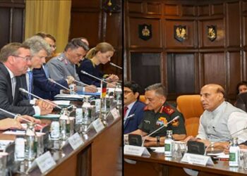 Raksha Mantri & Defence Minister of Germany hold talks to enhance bilateral defence cooperation, particularly industrial partnership