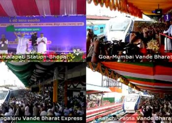 PM Modi flags off five Vande Bharat Express trains from Bhopal