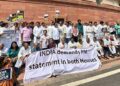 Manipur issue: Opposition parties protest, demand PM Modi’s statement in Parliament
