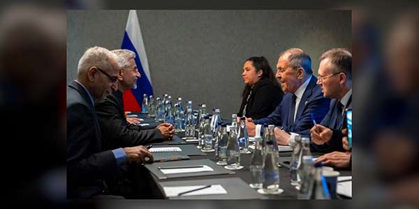 EAM Dr. S Jaishankar & Russian counterpart Sergey Lavrov exchange views on bilateral and international issues