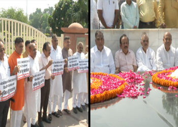 BJP MPs and MLAs hold prayer meeting for freedom from corrupt AAP government