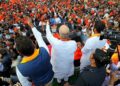 Amit Shah holds massive road show in Hyderabad