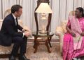 President Droupadi Murmu hosted a banquet in honour of French President Emmanuel Macron at Rashtrapati Bhavan yesterday
