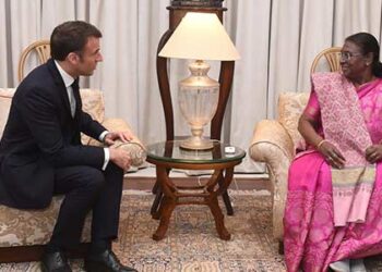 President Droupadi Murmu hosted a banquet in honour of French President Emmanuel Macron at Rashtrapati Bhavan yesterday