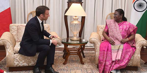 President Droupadi Murmu hosted a banquet in honour of French President Emmanuel Macron at Rashtrapati Bhavan yesterday