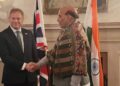 Raksha Mantri Rajnath Singh and his British counterpart Grant Shapps review full range of India-UK defence