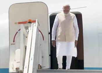 PM Modi arrives in Delhi after a succesfull visit to Bhutan