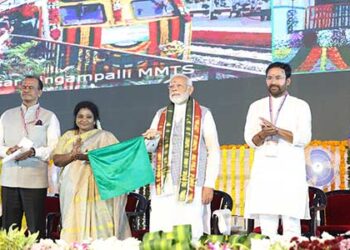 PM lays foundation stone and dedicates to nation multiple development projects worth more than Rs 6,800 crores in Sangareddy, Telangana