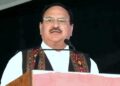 BJP national president JP Nadda holds a rally in Nagaland