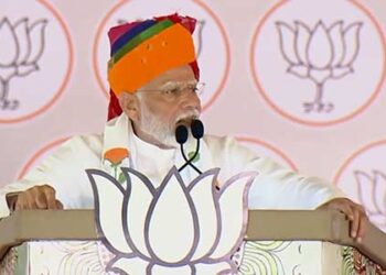 PM Modi attacks Congress at a public meeting in Tonk-Sawai Madhopur, Rajasthan