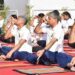 Above 7000 Yoga enthusiasts practised Common Yoga Protocol in unison at Police Parade Ground, Surat, Gujarat