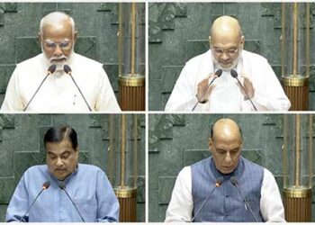 Lok Sabha session: PM Modi, Amit Shah, Rajnath and Nitin takes oath as Lok Sabha MP