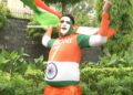 Ram Babu, MS Dhoni’s super fan encourages India team at outside of ITC Maurya, Delhi