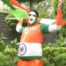 Ram Babu, MS Dhoni’s super fan encourages India team at outside of ITC Maurya, Delhi