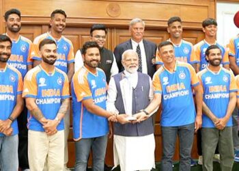 Team India meets Prime Minister Narendra Modi in New Delhi after T20 World Cup triumph