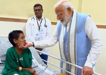 PM Modi’s interaction with patients at AWS Hospital in Wayanad