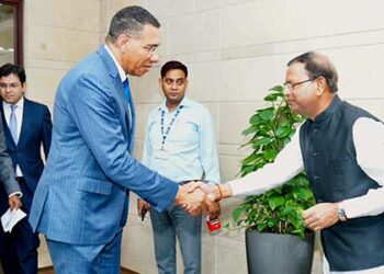 Jamaican PM arrives in Delhi for four-day historic visit