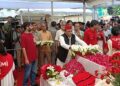 Tributes paid to Sitaram Yechury at CPI (M) headquarters in Delhi