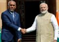 PM Narendra Modi meets Maldives President Mohamed Muizzu