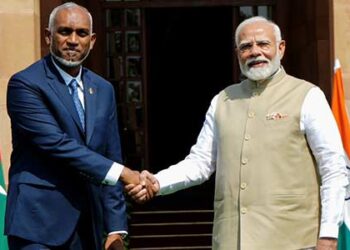 PM Narendra Modi meets Maldives President Mohamed Muizzu