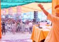 Yogi attacks Congress during the election campaigns in Kalayat, Haryana