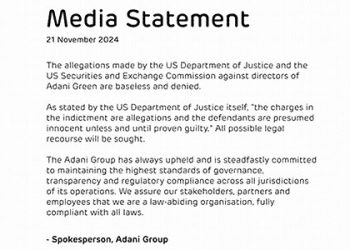 Adani Group reacts to US ‘bribery’ charges against Gautam Adani: ‘Baseless’