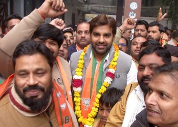 Delhi Polls: BJP Candidate from Okhla seat Manish Choudhary talks with Newspoint Tv