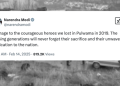 PM pays homage to the courageous heroes of Pulwama terror attack of 2019