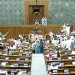 Lok Sabha adjourned briefly amid opposition uproar