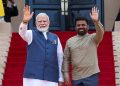 PM Modi meets Sri Lankan President at Presidential Secretariat in Colombo